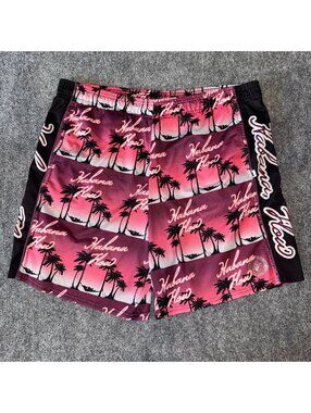 Habana Flow Society Palm Tree Athletic Shorts Mens MD Rare
